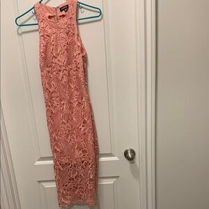 Elegant Pink Lace Dress
